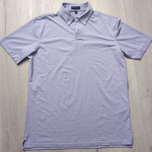 Peter Millar Crown Crafted Polo Men's Medium Multi Color Striped  Short Sleeve